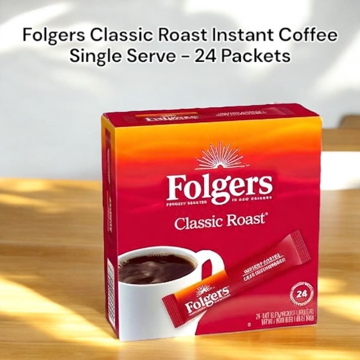 Folgers Classic Roast Instant Coffee - 24 Packets