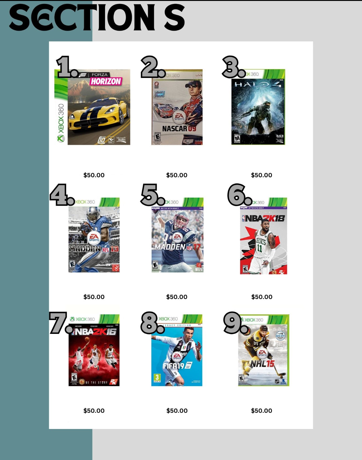 S2 - XBOX 360 - Various Games – Inmate Supply Direct