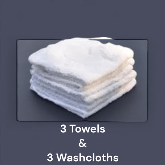3 Bath Towels & 3 Washcloths